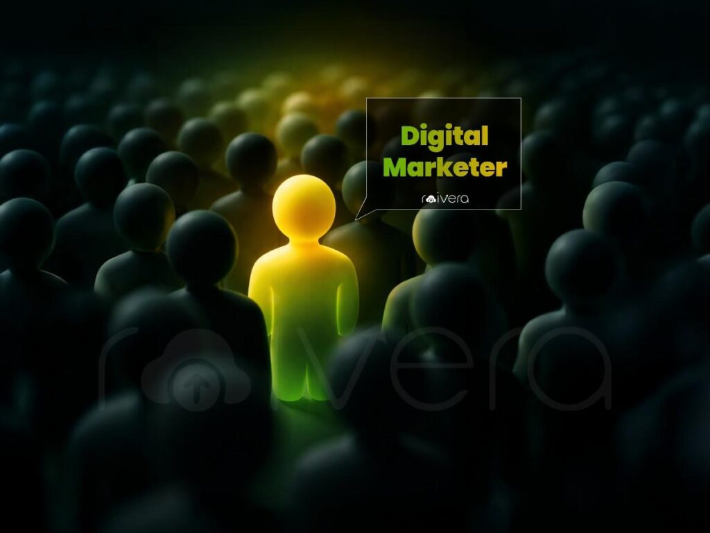Illustration of an aspiring digital marketer standing out in a crowd, representing who should enroll in a digital marketing course in 2026.