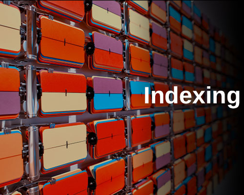 SEO indexing concept showing search engine database storing and organizing web pages for search results
