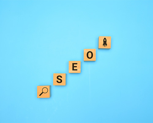 SEO ranking concept showing steps to rank higher on Google search results and improve website visibility